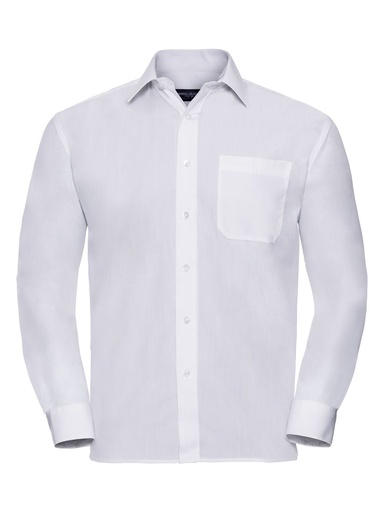 RUSSELL EUROPE - Men's Long Sleeve PolyCotton Poplin Shirt