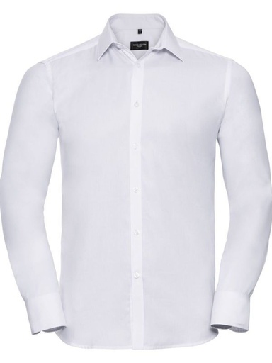 RUSSELL EUROPE - Men's Long Sleeve Tailored Herringbone Shirt