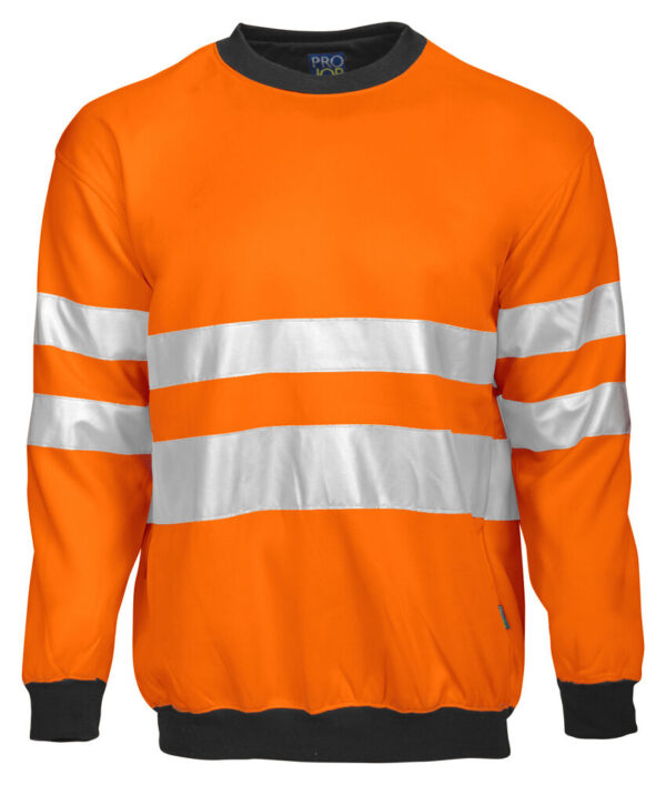 6101 hi vis felpa roundneck en iso 20471 classe 3