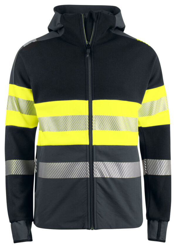 6122 hi vis felpa cappuccio full zip en iso 20471 – classe 1