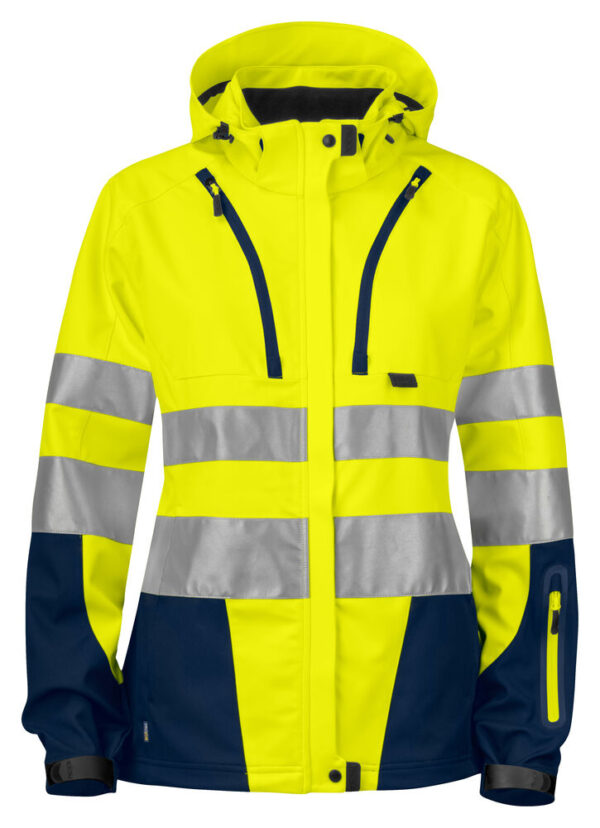 6423 hi vis giacca softshell donna en iso 20471 – classe 3/2