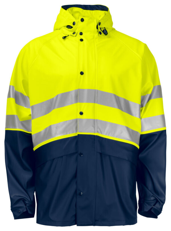 6431 hi vis giacca antipioggia en iso 50471 – classe 3/2