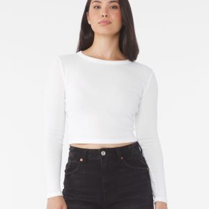 women’s micro rib long sleeve baby tee