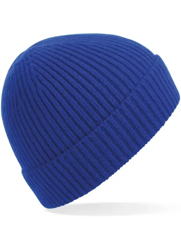 engineered knit ribbed beanie