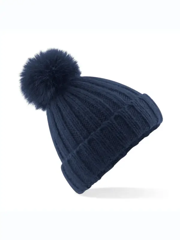 verbier fur pop pom chunky beanie