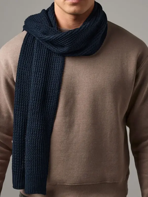 classic waffle knit scarf