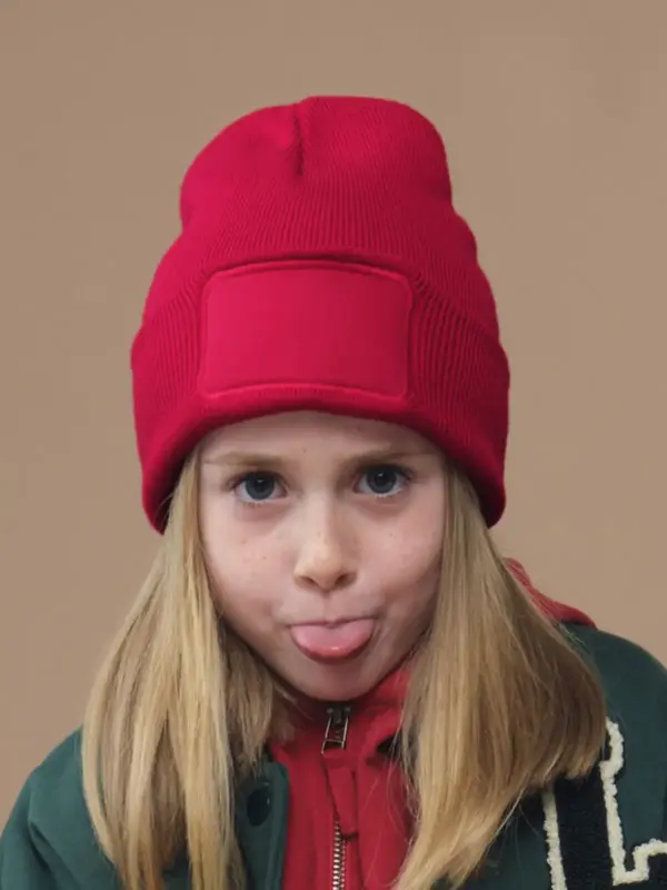 berretto originale con toppa per bambini