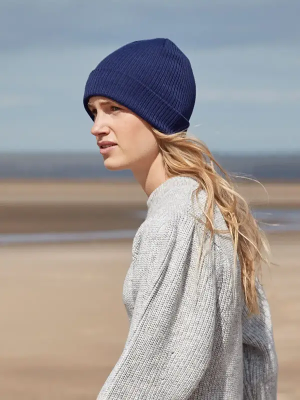 organic cotton fine knit beanie