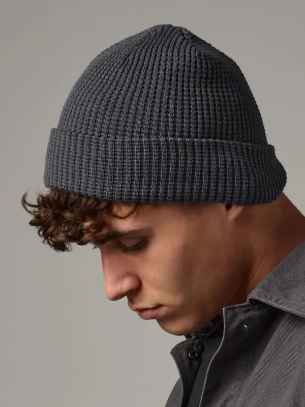 organic cotton waffle beanie