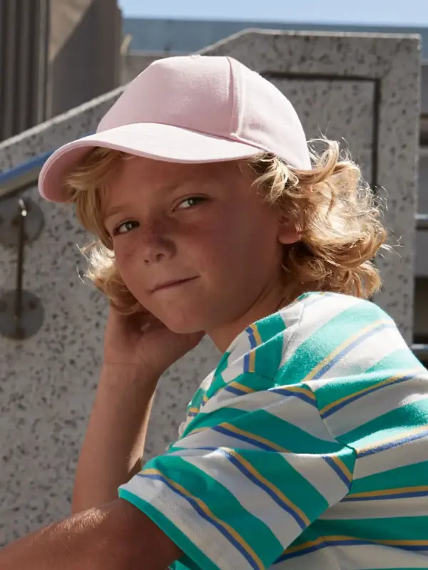 junior organic cotton 5 panel cap