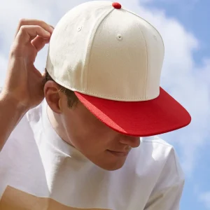 contrast flat peak 6 panel cap