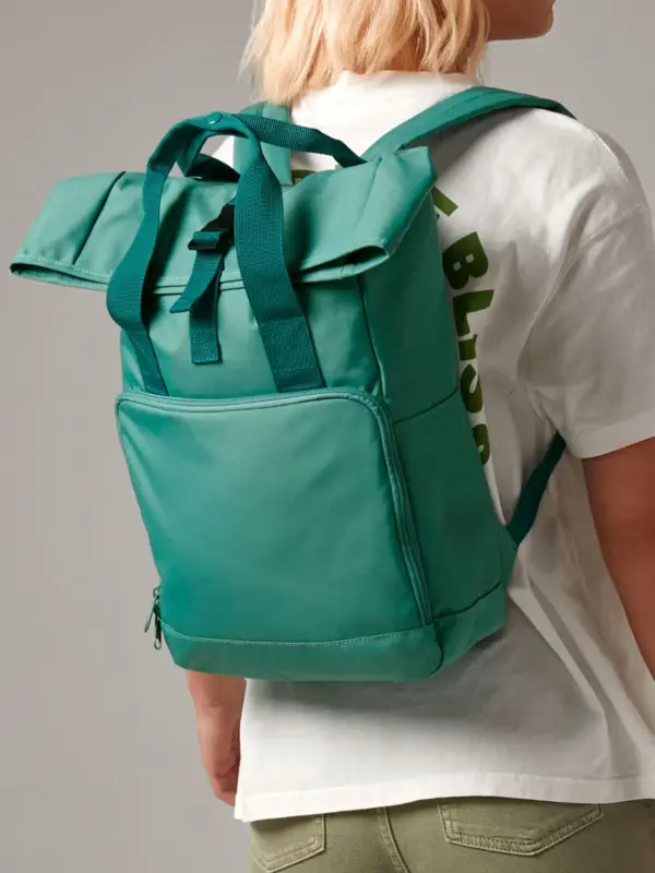twin handle roll top backpack
