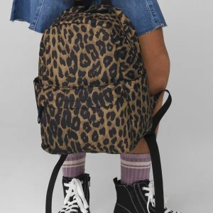 leopard print mini backpack