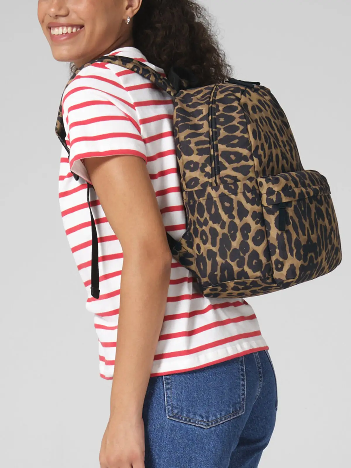 leopard print mini backpack leopard print mini backpack