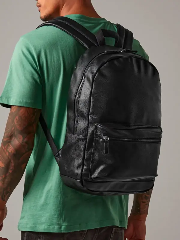 faux leather fashion backpack