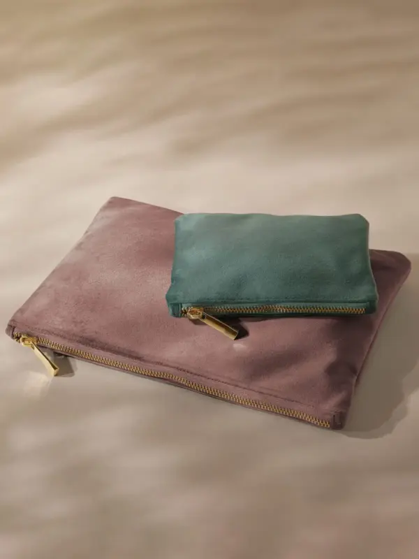 velvet accessory pouch