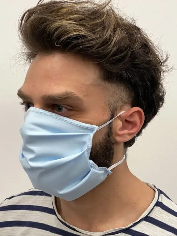 mascherina pieghettata idrorepellente