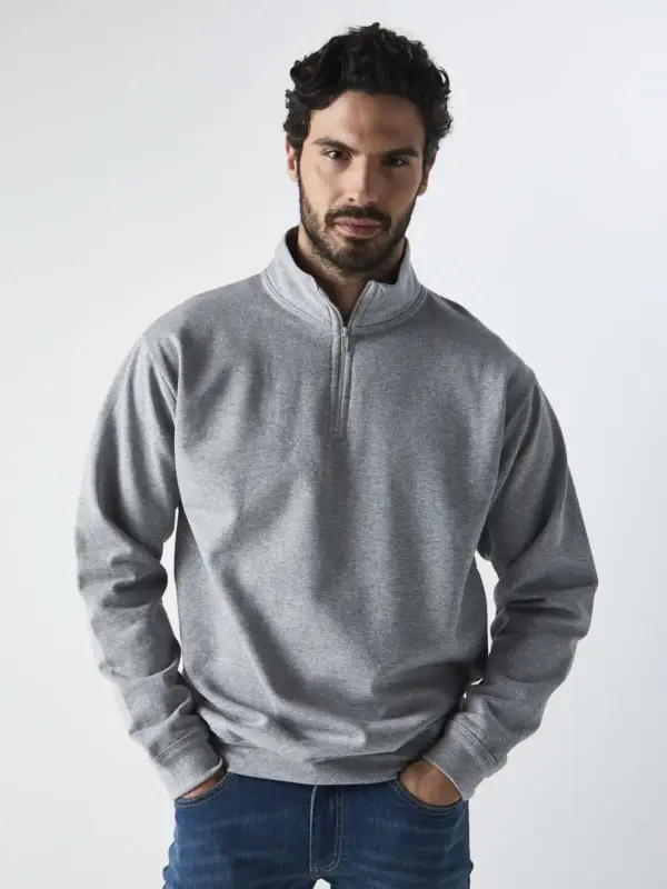 zip neck sweat