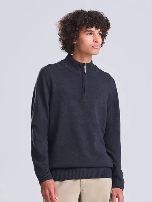 wakhan 1/4 zip knit sweater