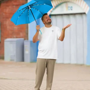 aoc fare® whiteline pocket umbrella