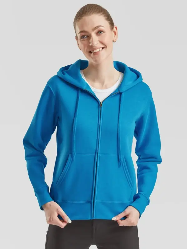 ladies premium hooded sweat jacket