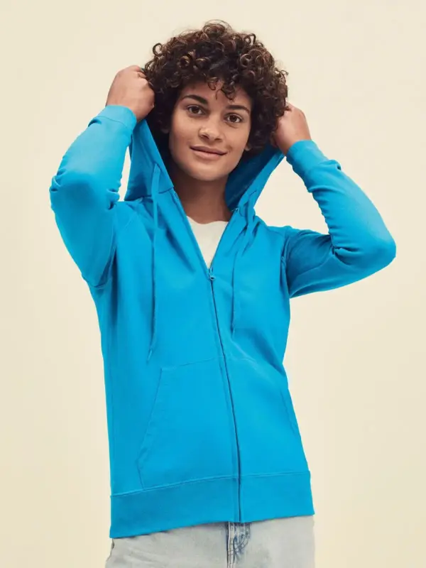 ladies lightweight hooded sweat jacket
