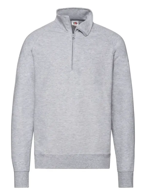 lightweight zip neck sweat