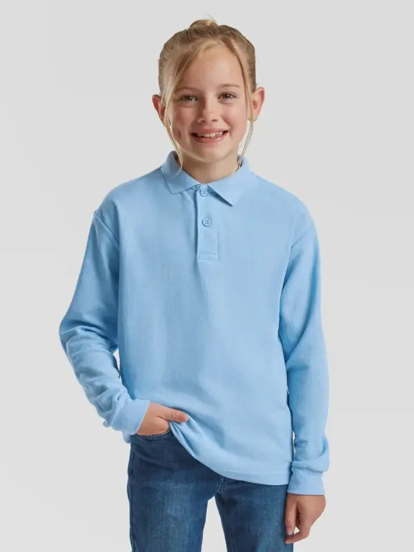 kids 65/35 long sleeve polo