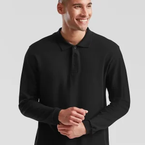 premium long sleeve polo