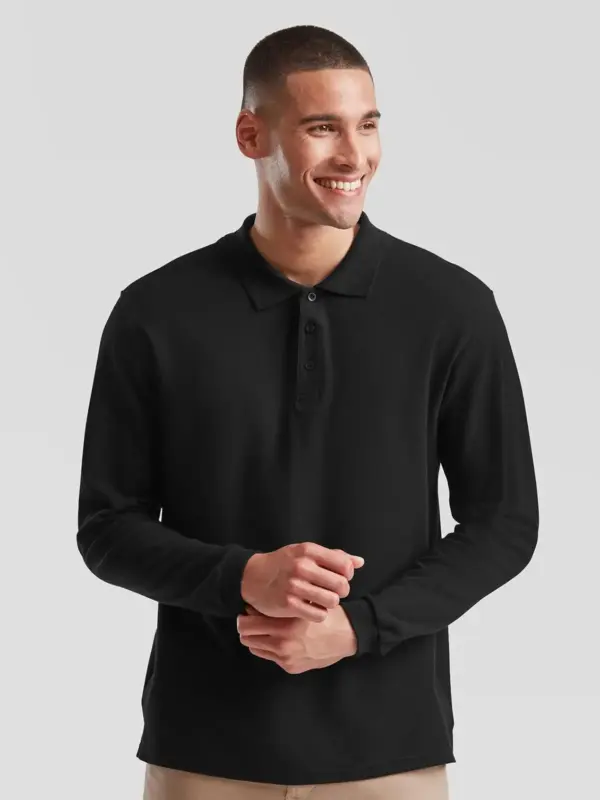 premium long sleeve polo