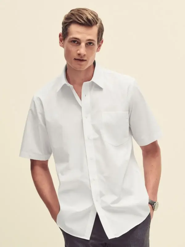 poplin shirt short sleeve