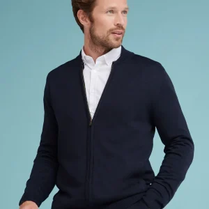 unisex zip through cardigan