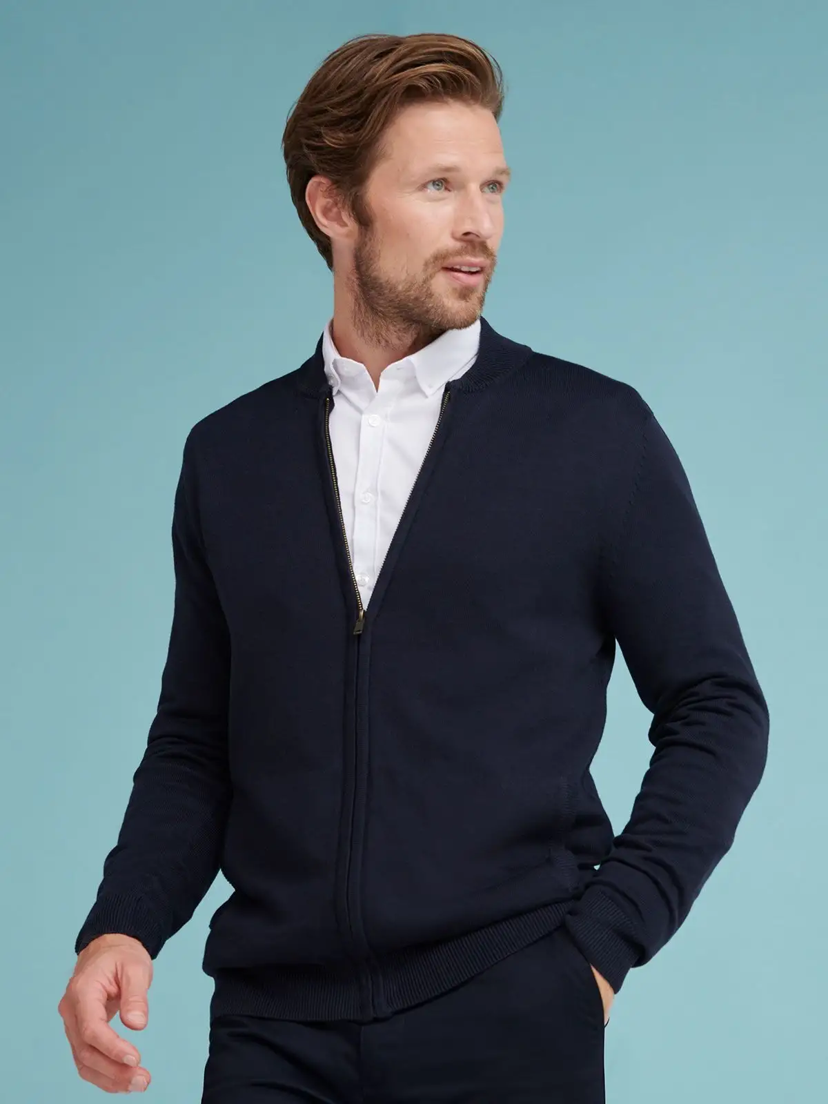 unisex zip through cardigan unisex zip through cardigan