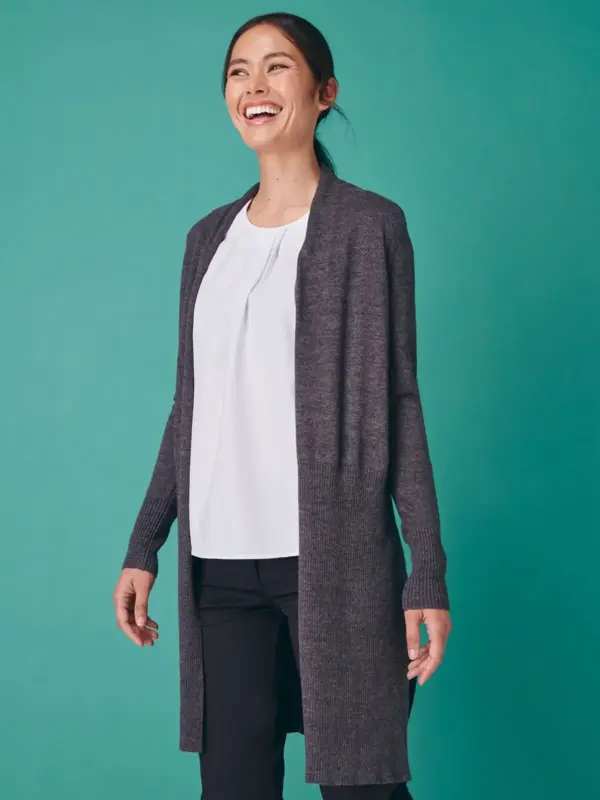 ladies’ longline open cardigan