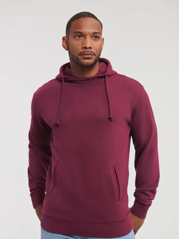 pure organic high collar hooded sweat