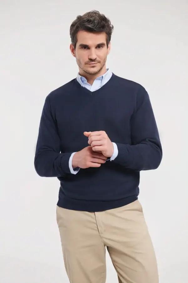 men’s v neck knitted pullover