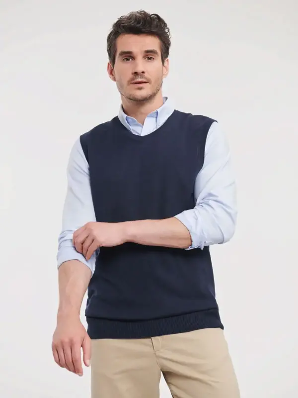adults’ v neck sleeveless knitted pullover