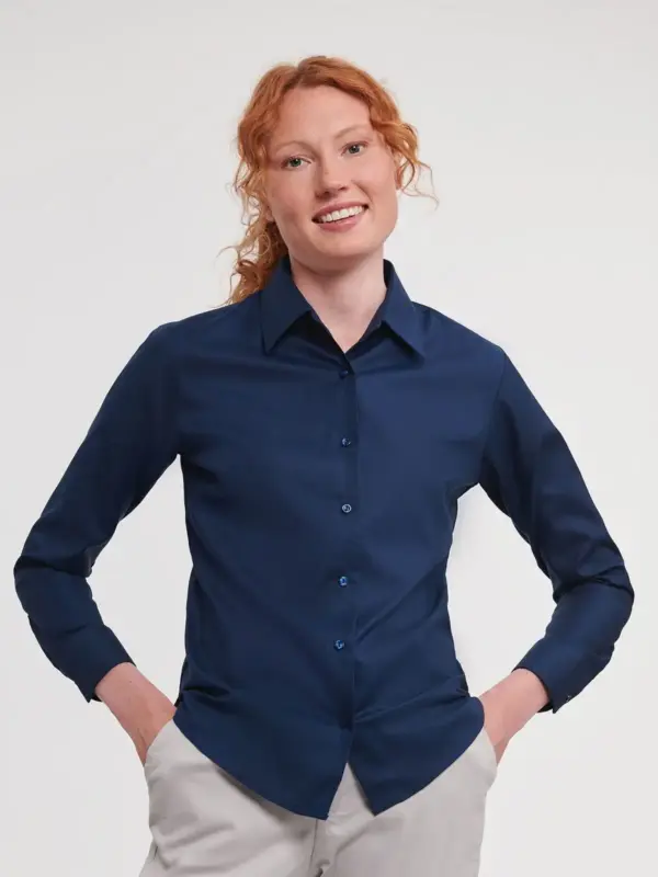 ladies’ long sleeve easy care oxford shirt