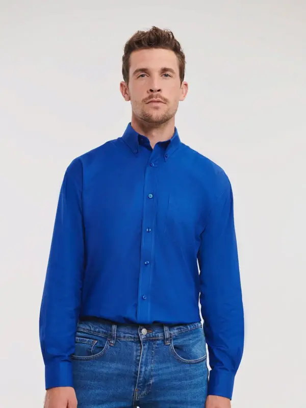 men’s long sleeve easy care oxford shirt
