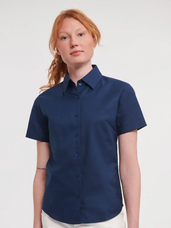 ladies’ short sleeve easy care oxford shirt