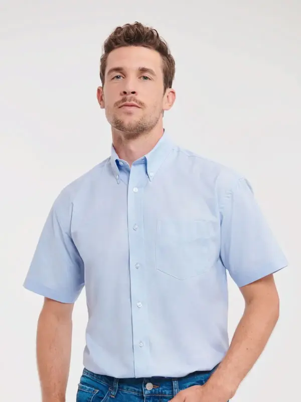 men’s short sleeve easy care oxford shirt