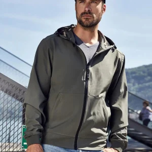 men’s hooded softshell jacket