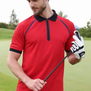 men’s zip polo