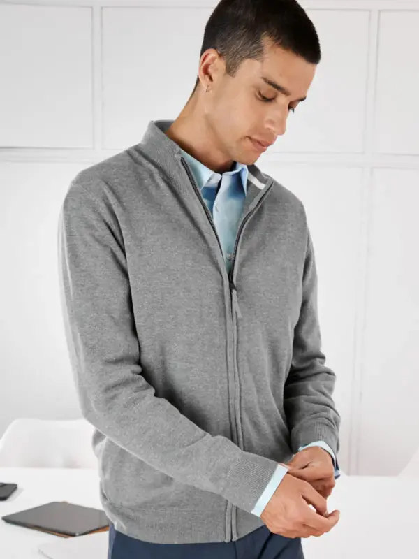 men’s zip cardigan