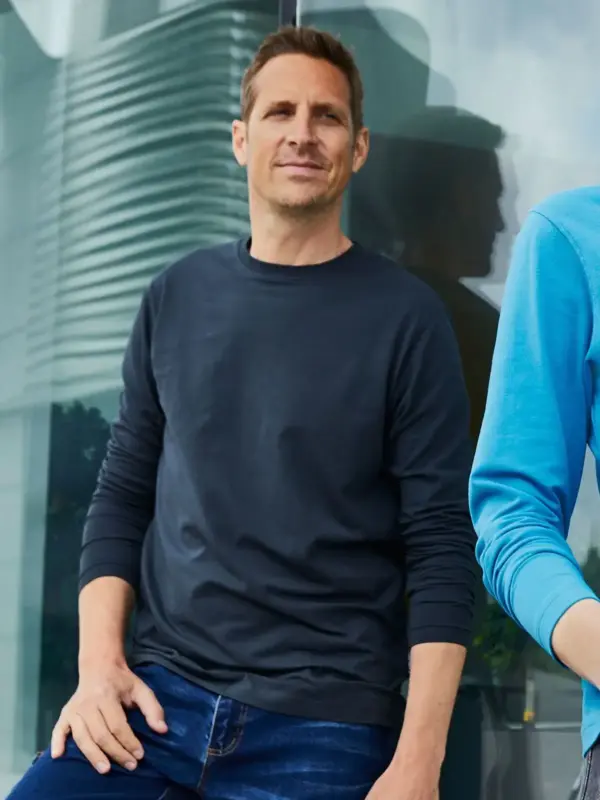 men’s bio stretch longsleeve work – solid
