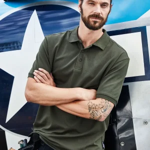 men’s bio stretch polo work – solid