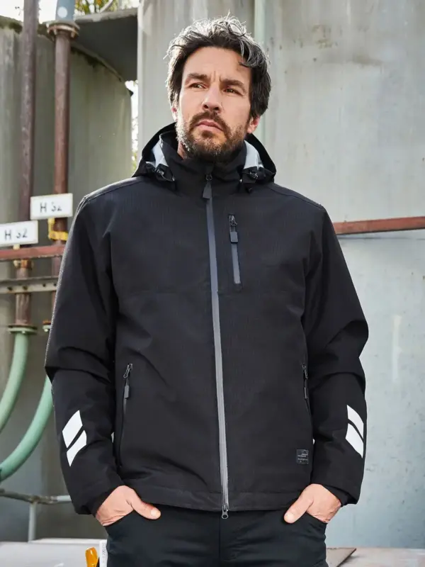 padded hardshell workwear jacket