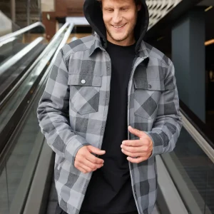 workwear check shirt jacket