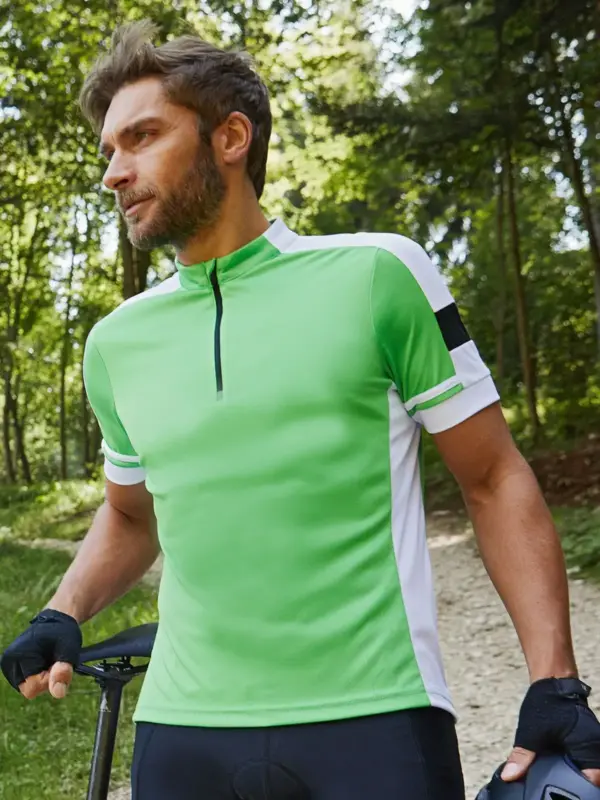men’s bike t half zip