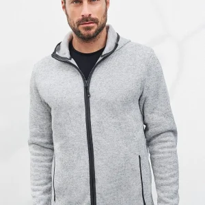 men’s knitted fleece hoody